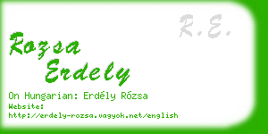 rozsa erdely business card